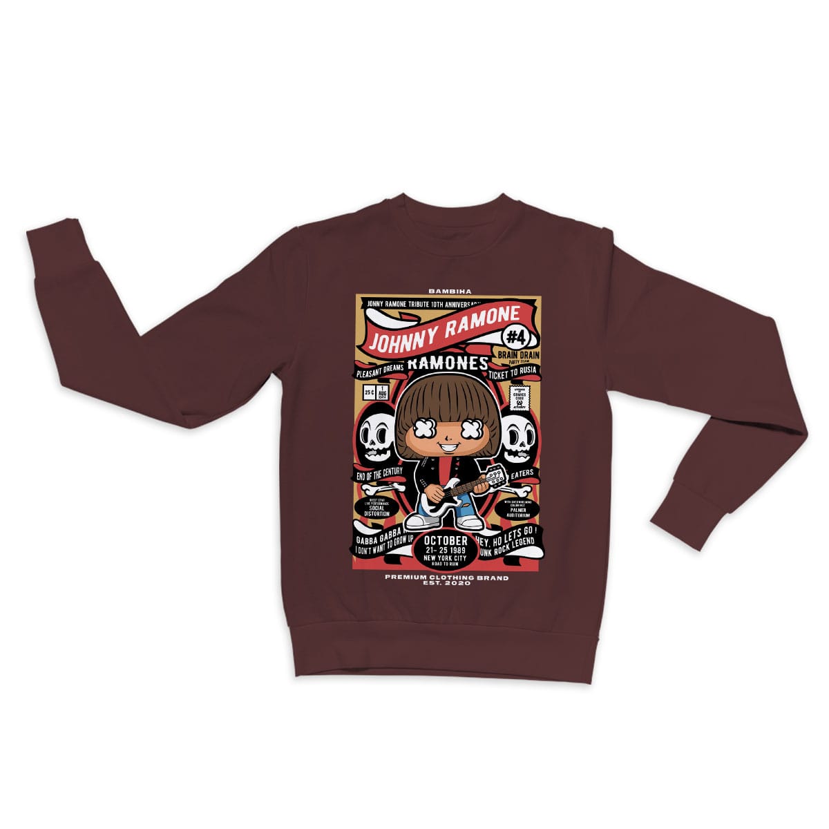 Johnny Ramone Cartoon Sweatshirt