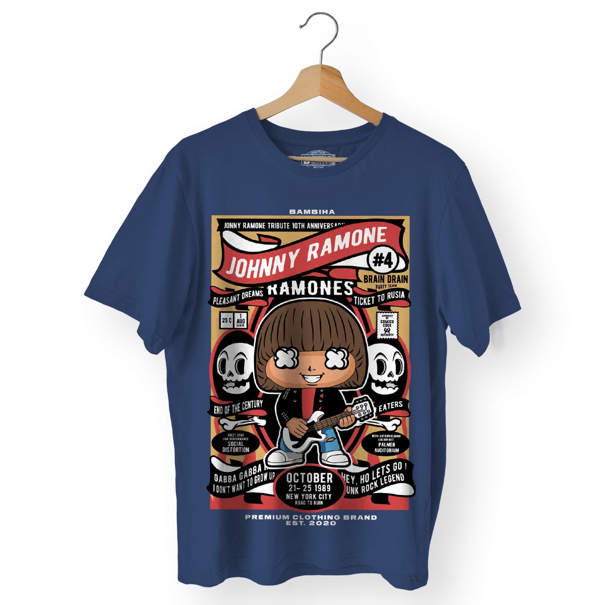 Johnny Ramone Cartoon T-Shirt
