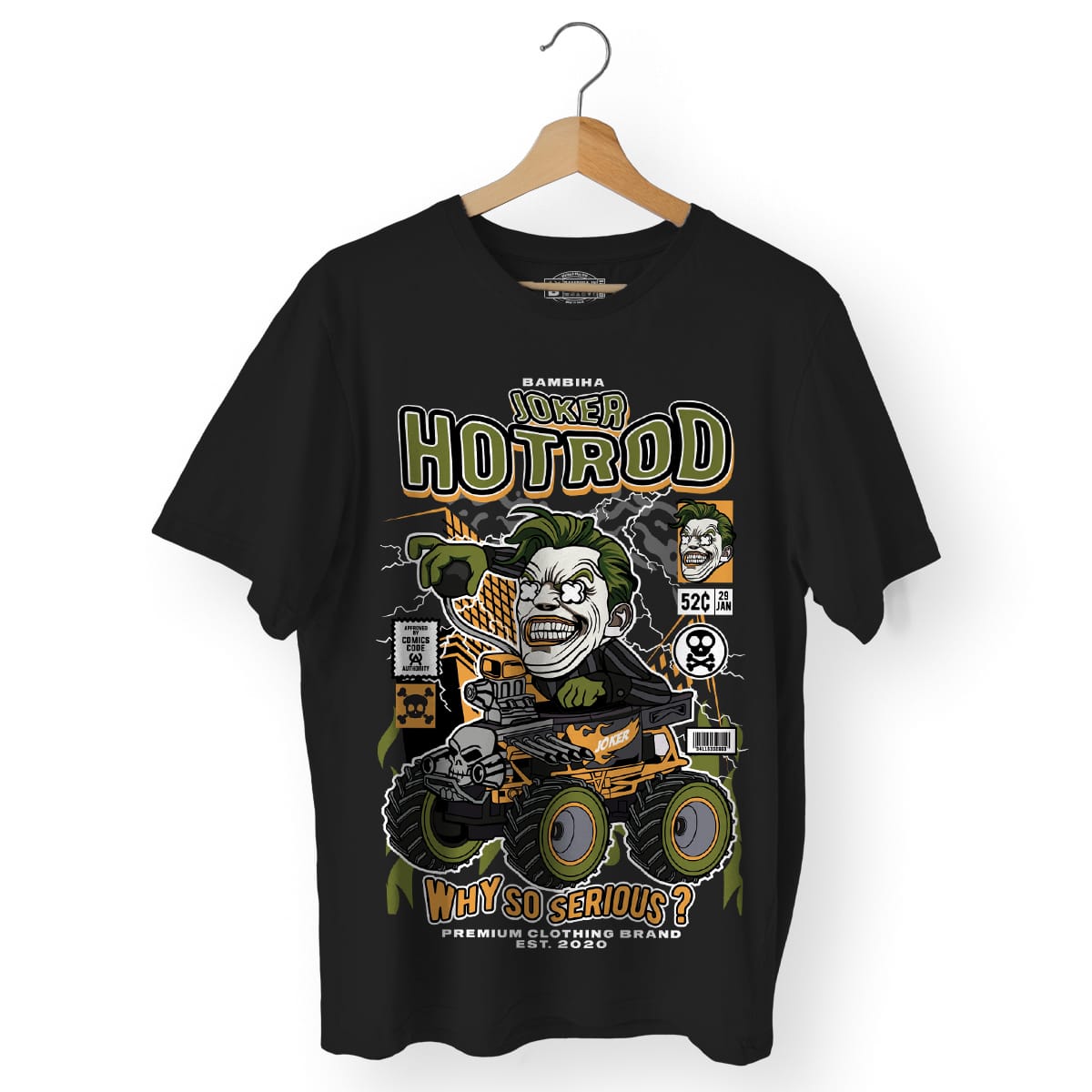 Joker Hotrod Cartoon T-Shirt