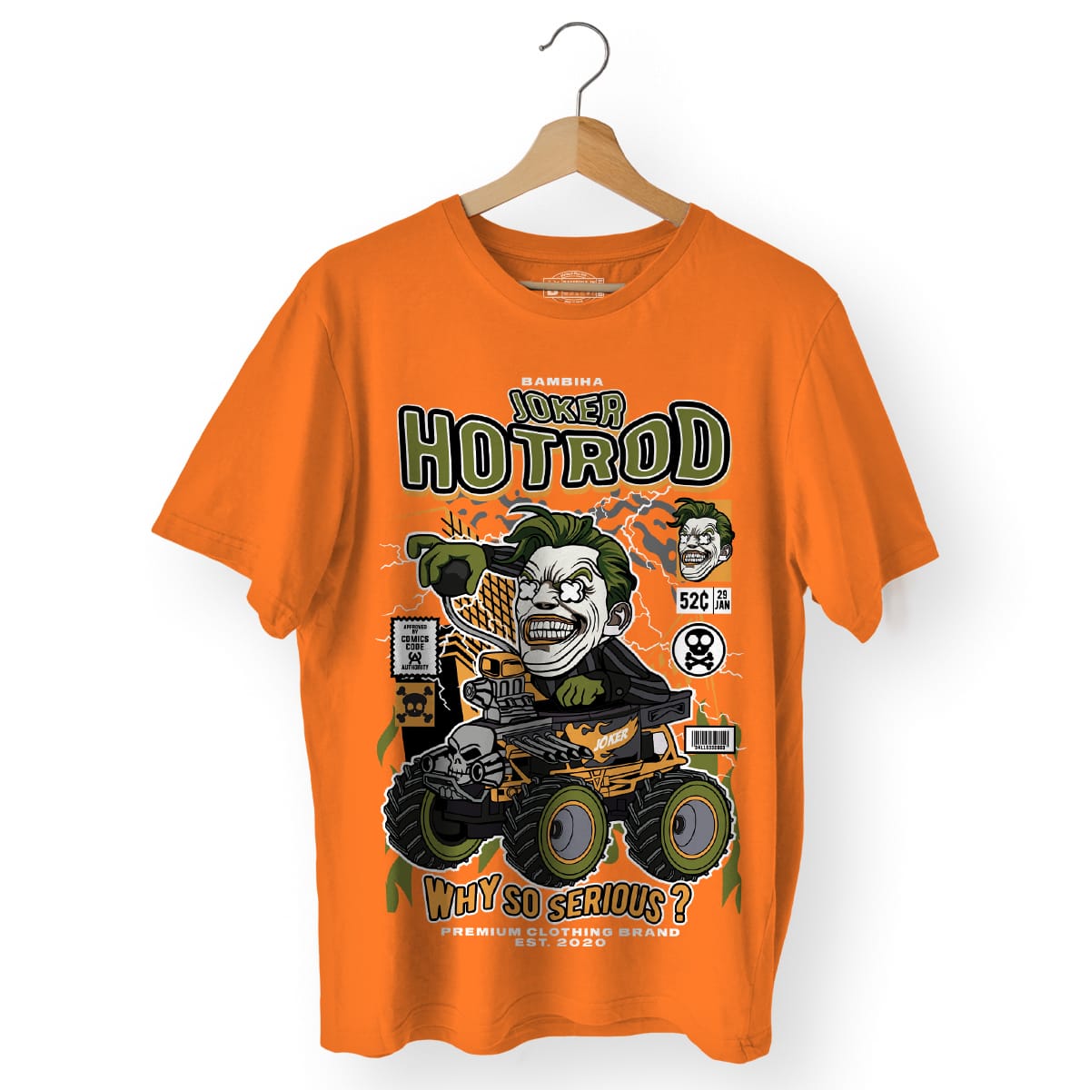 Joker Hotrod Cartoon T-Shirt