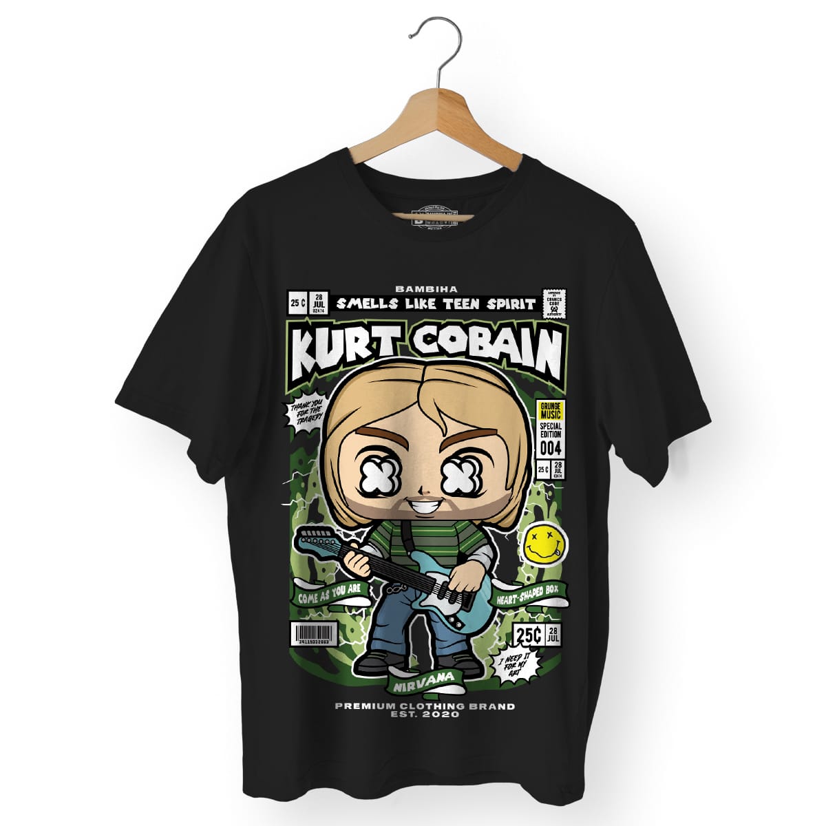 Kurt Cobain Cartoon T-Shirt