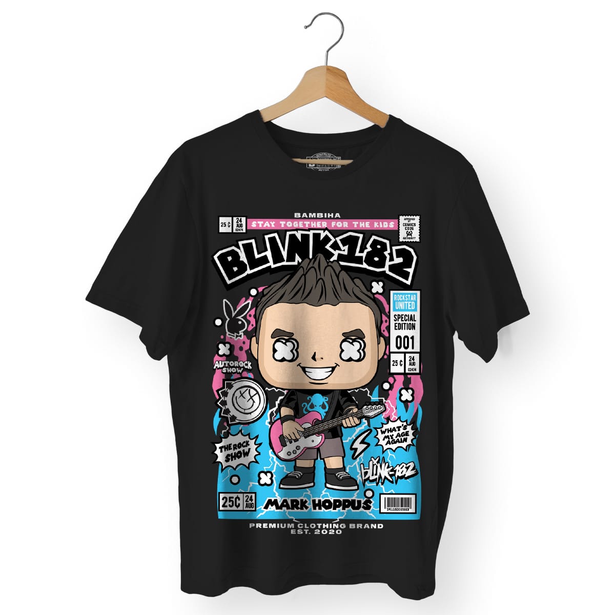 Mark Hoppus Blink 182 Cartoon T-Shirt