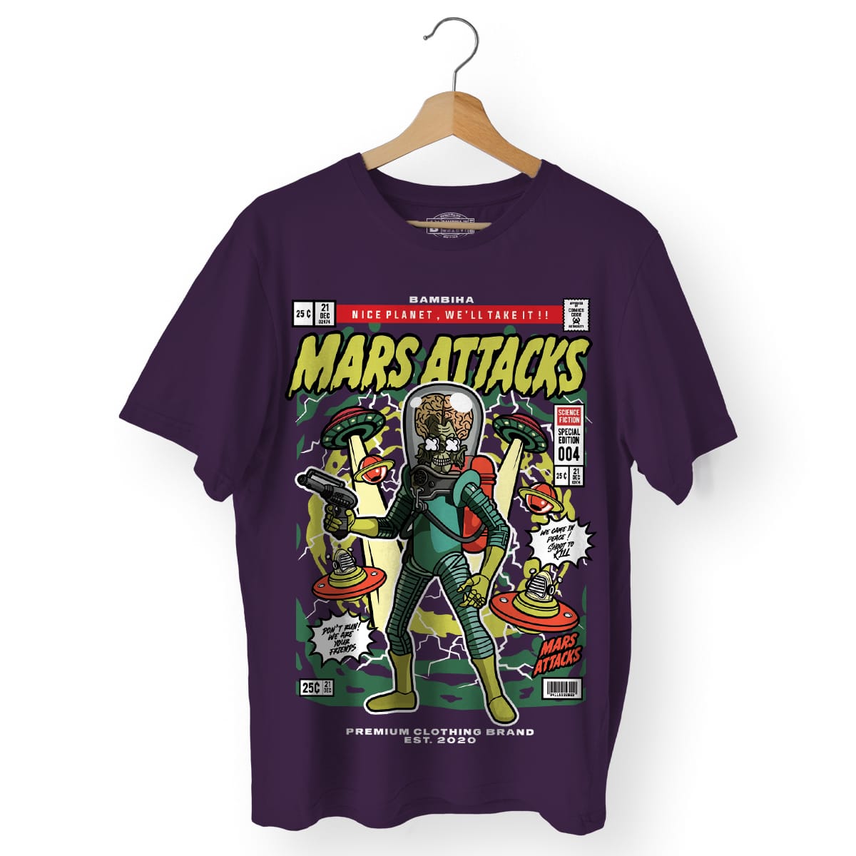Mars Attacks Cartoon T-Shirt