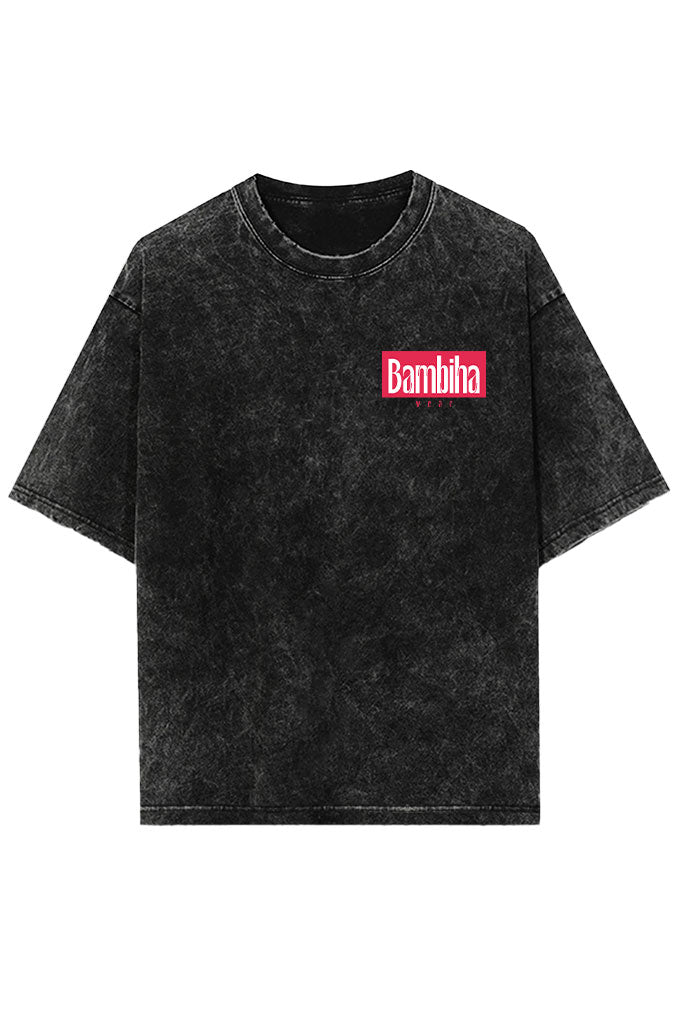 Masked Menace Acid Wash Oversized T-Shirt