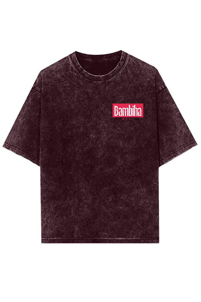Masked Menace Acid Wash Oversized T-Shirt