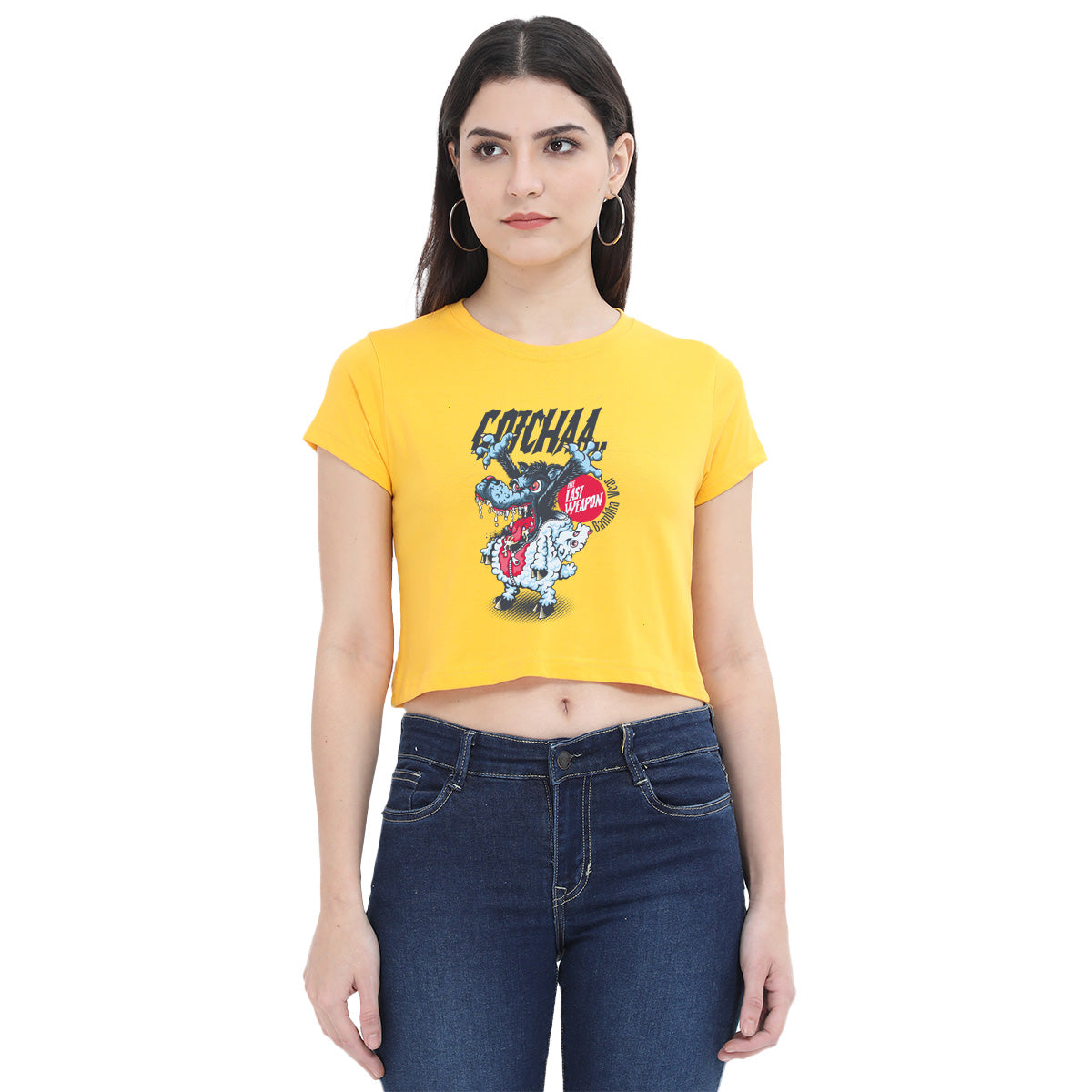 Masked Menace Crop Top