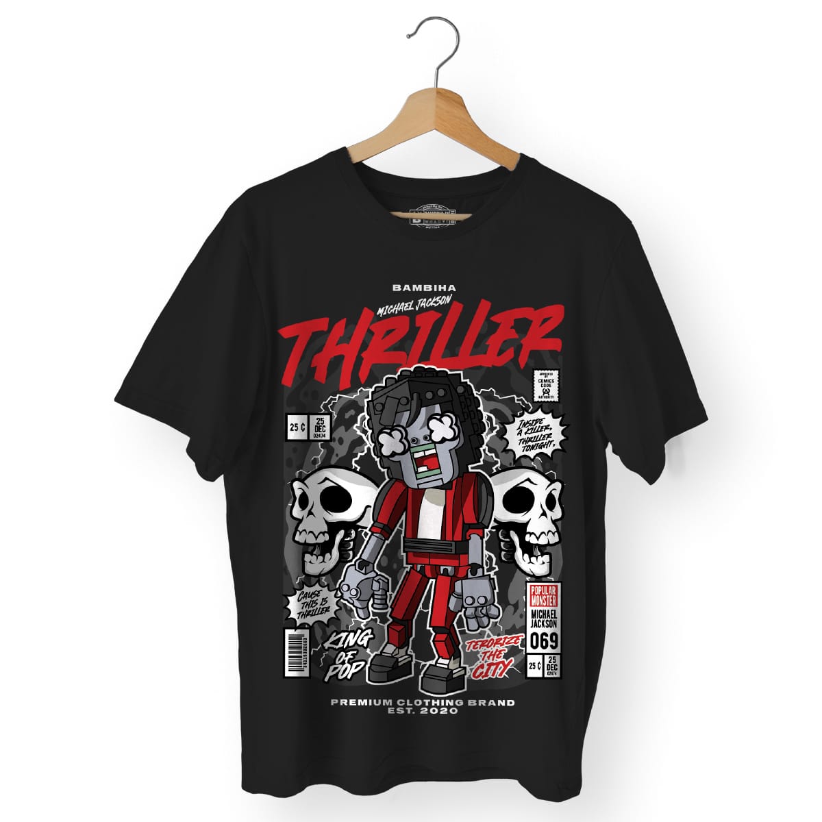 Michael Jackson Zombie Cartoon T-Shirt