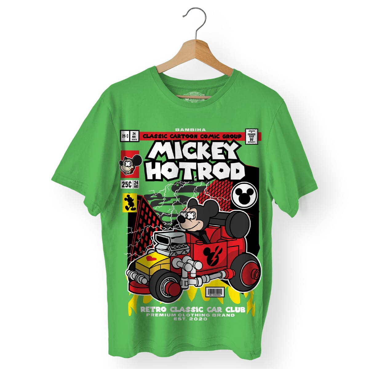Mickey Hot Rod Cartoon T-Shirt