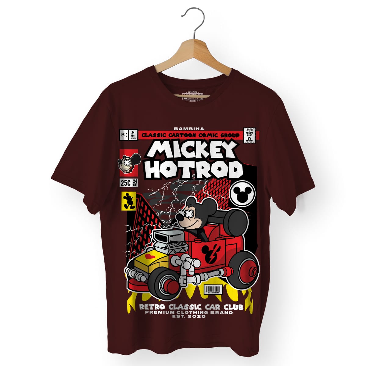 Mickey Hot Rod Cartoon T-Shirt