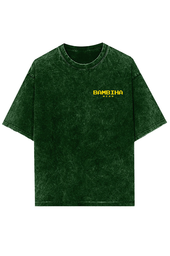 Money Mafia Vibes Acid Wash Oversized T-Shirt