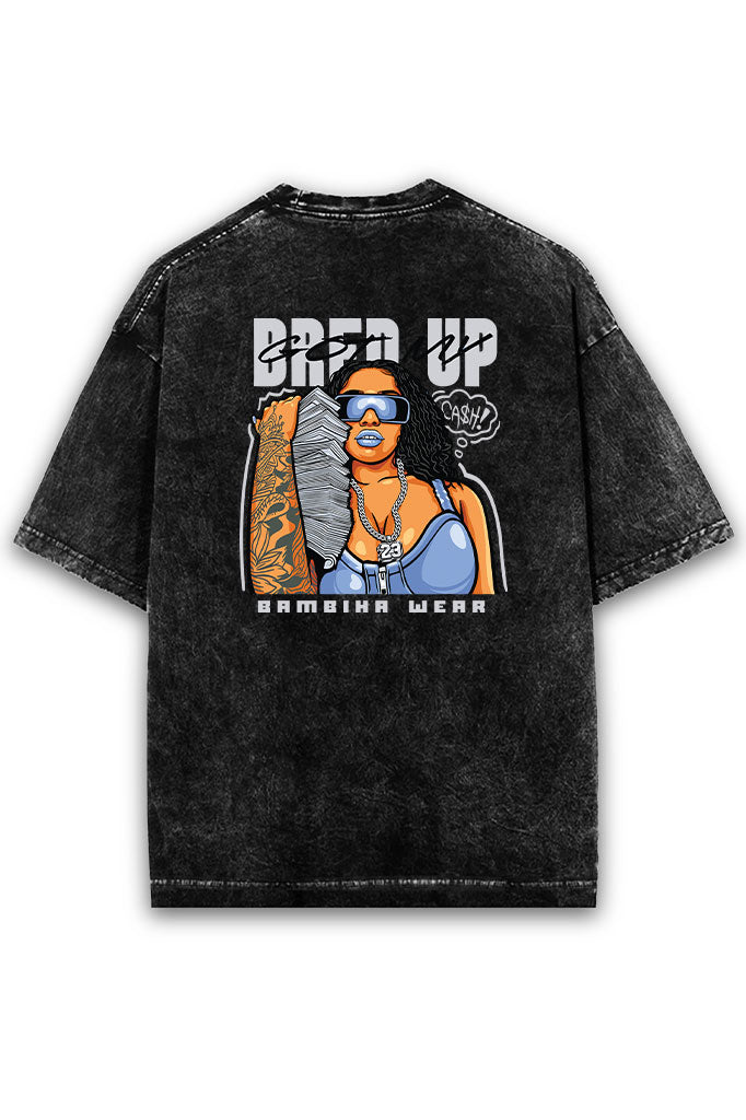 Money Moves Maven Acid Wash Oversized T-Shirt