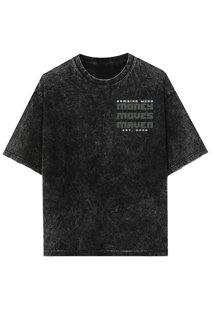 Money Moves Maven Acid Wash Oversized T-Shirt