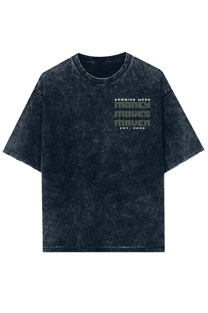 Money Moves Maven Acid Wash Oversized T-Shirt