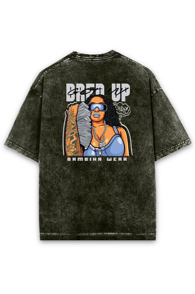 Money Moves Maven Acid Wash Oversized T-Shirt