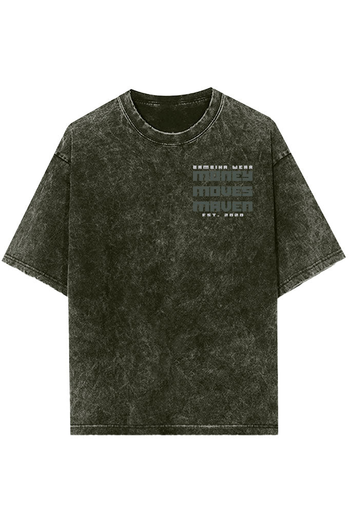 Money Moves Maven Acid Wash Oversized T-Shirt
