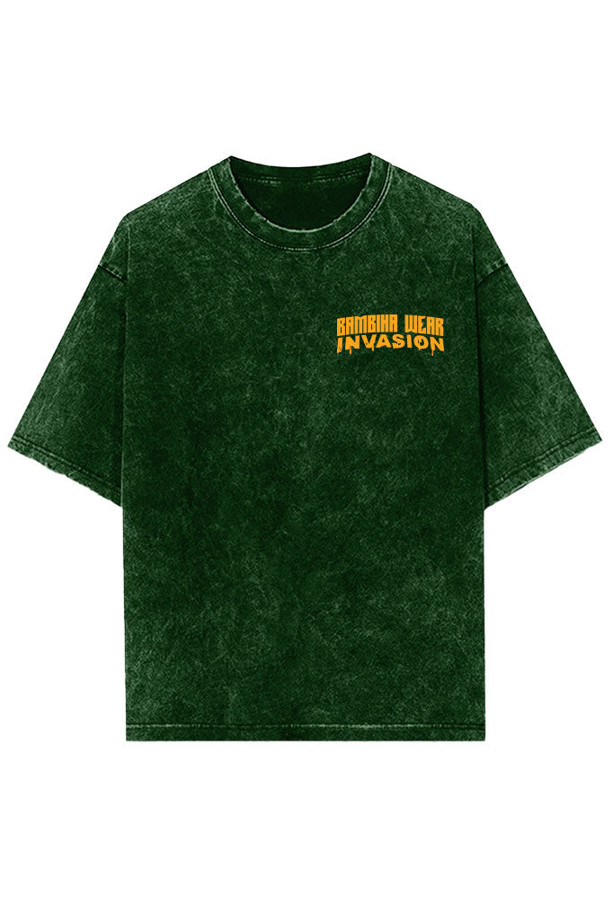 Monster Invasion Acid Wash Oversized T-Shirt