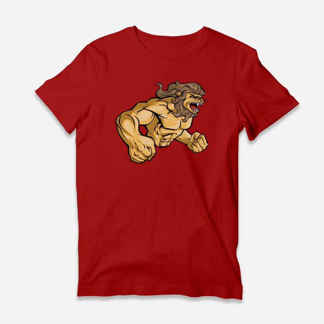 Muscle Lion Red T-Shirt