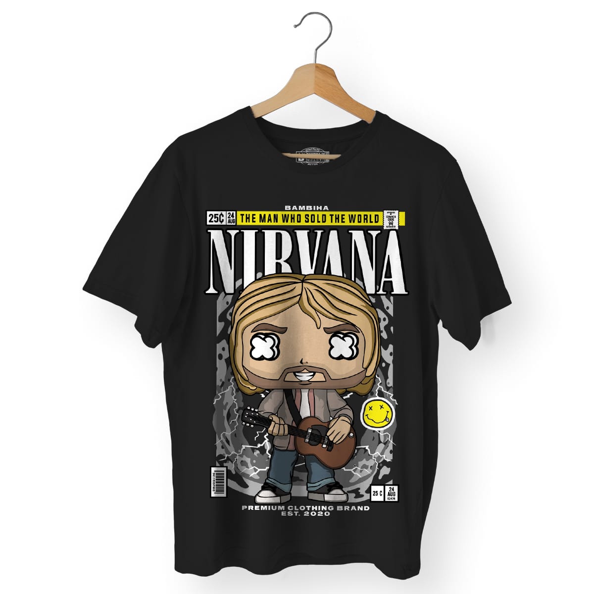 Nirvana Kurt Cobain Cartoon T-Shirt