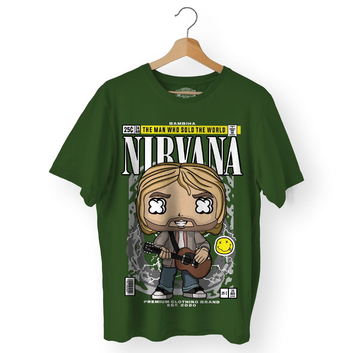 Nirvana Kurt Cobain Cartoon T-Shirt