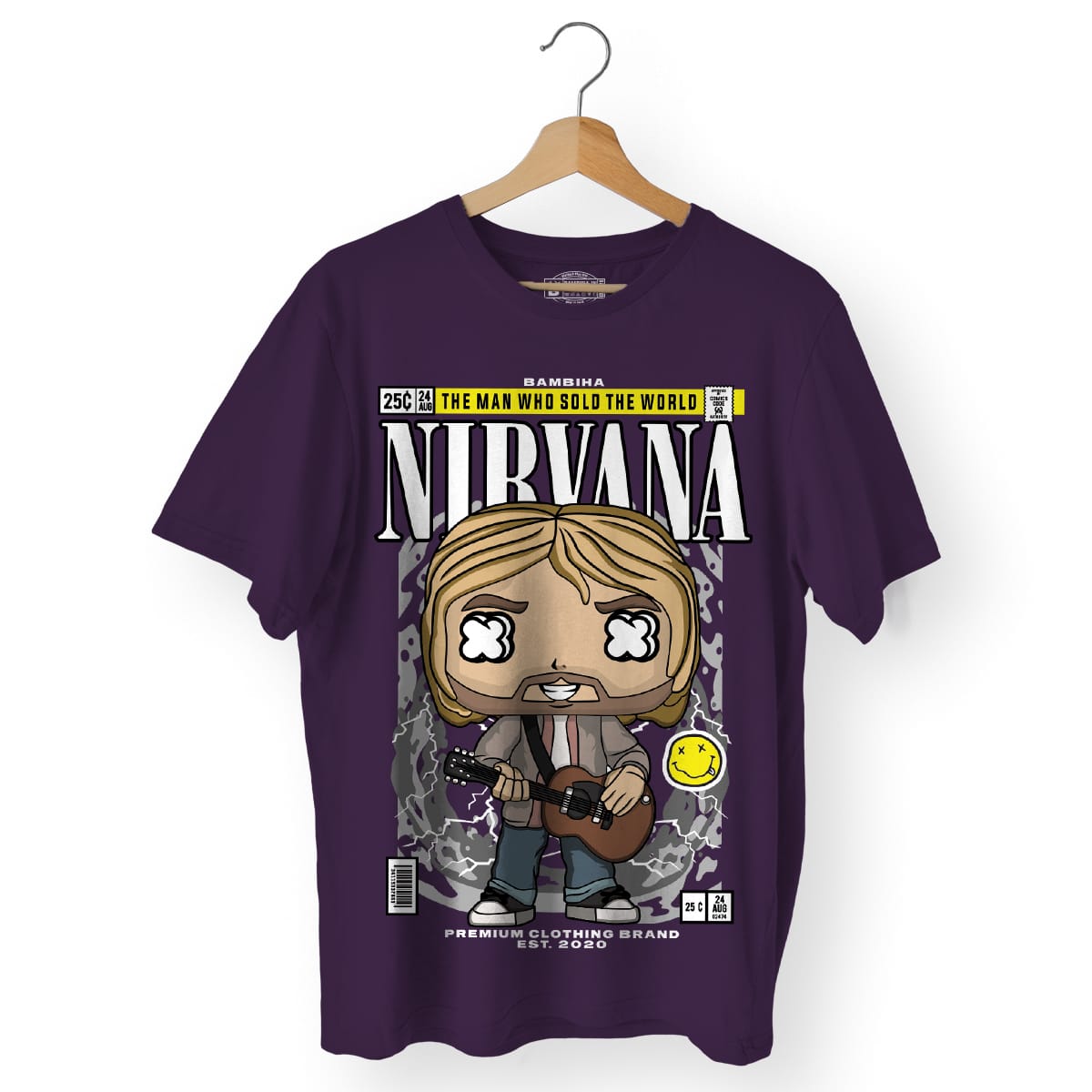 Nirvana Kurt Cobain Cartoon T-Shirt
