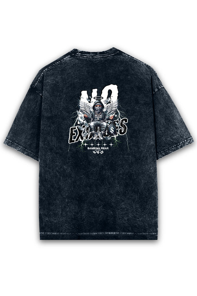No Excuses Acid Wash Oversized T-Shirt
