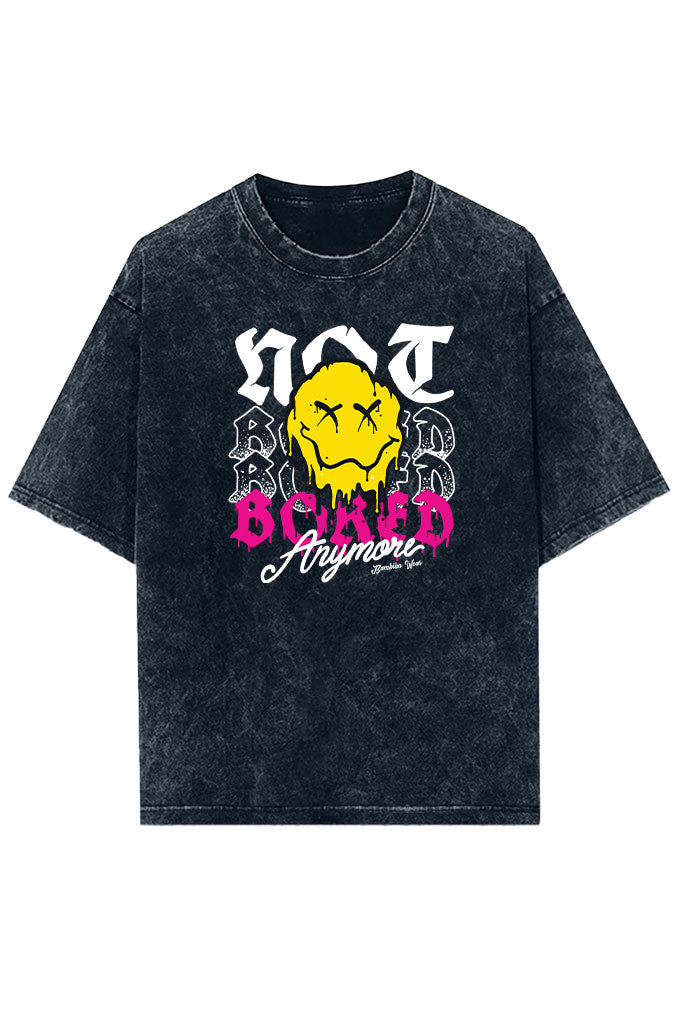 Not Bored Anymore Acid Wash Oversized T-Shirt