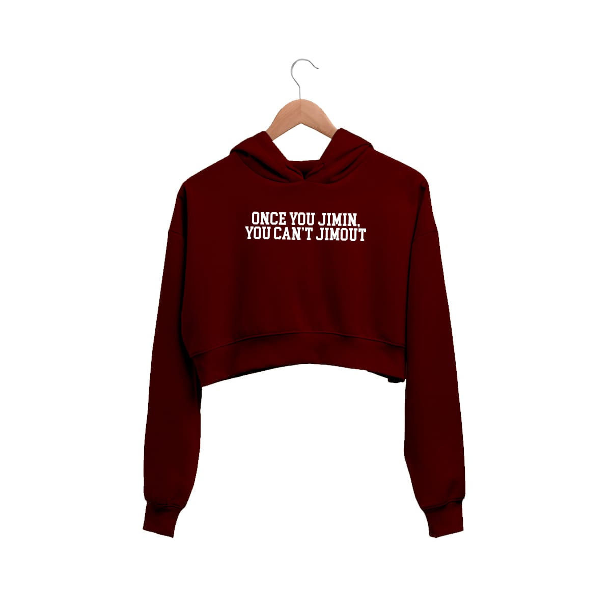 Once you Jimin, You cant Jimout Crop Hoodie
