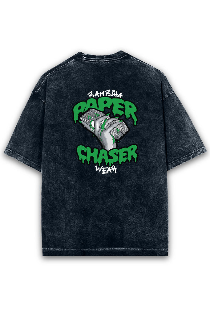 Paper before Money Acid Wash Oversized T-Shirt