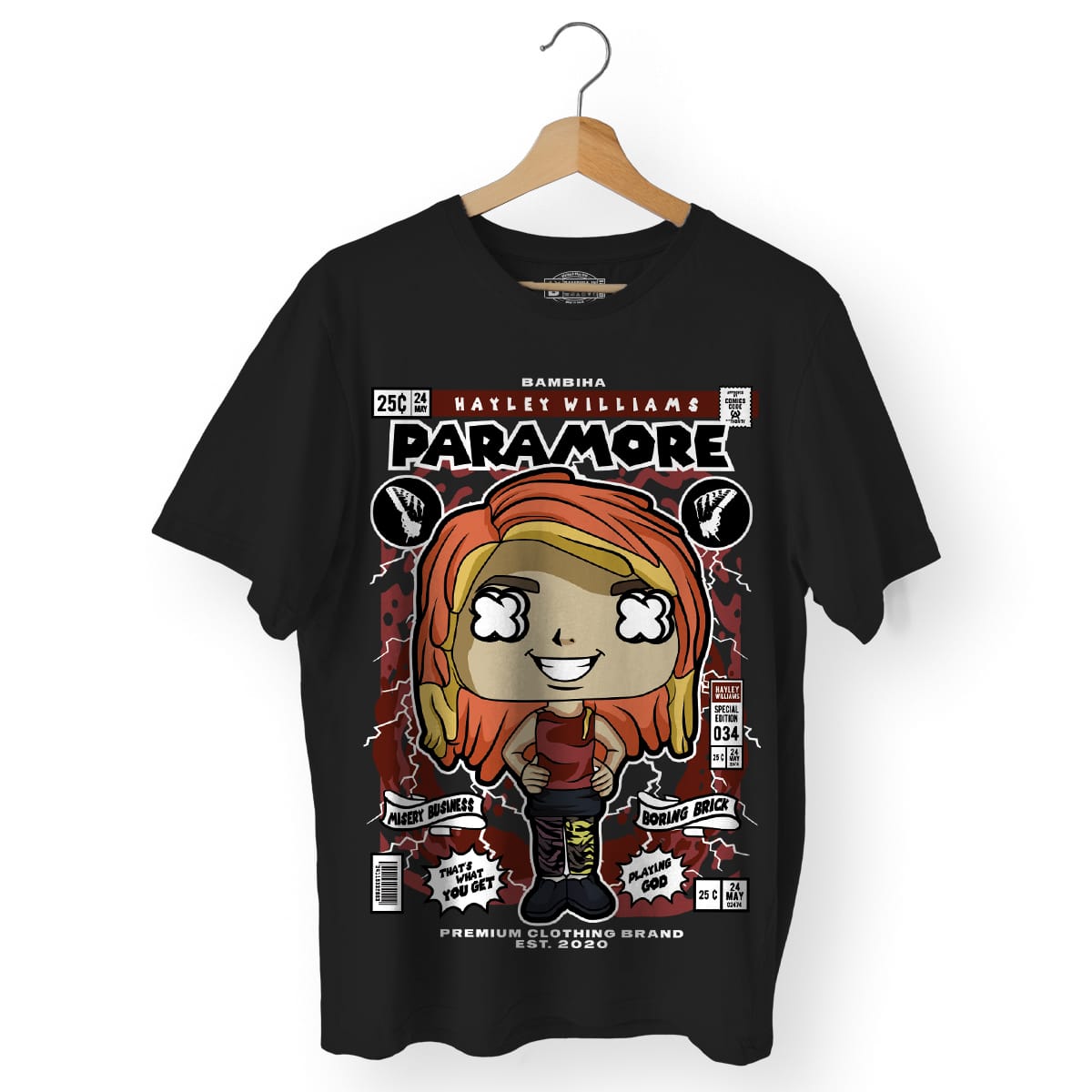 Paramore Hayley Williams Cartoon T-Shirt