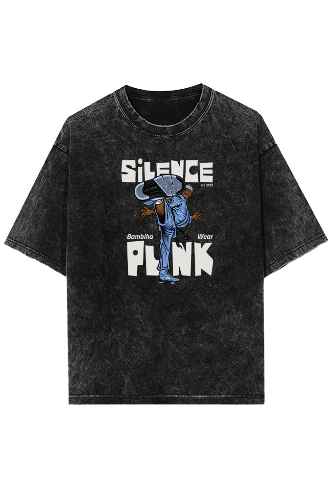 Punk Kicks Acid Wash Oversized T-Shirt