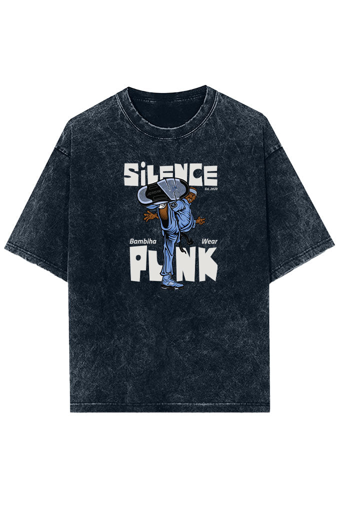 Punk Kicks Acid Wash Oversized T-Shirt