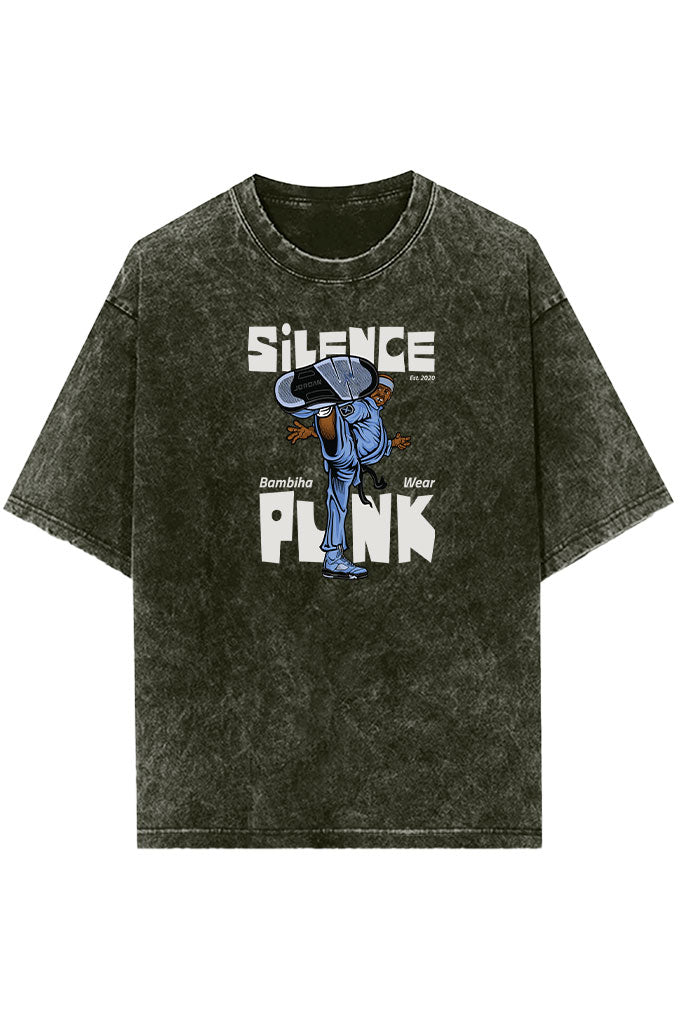 Punk Kicks Acid Wash Oversized T-Shirt