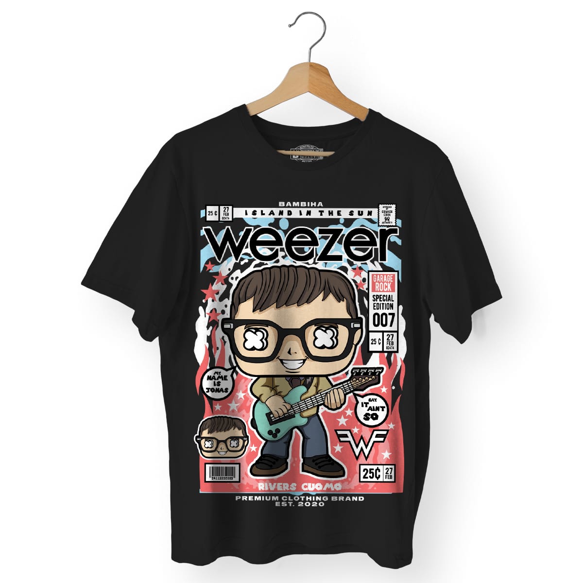 Rivers Cuomo Weezer Cartoon T-Shirt