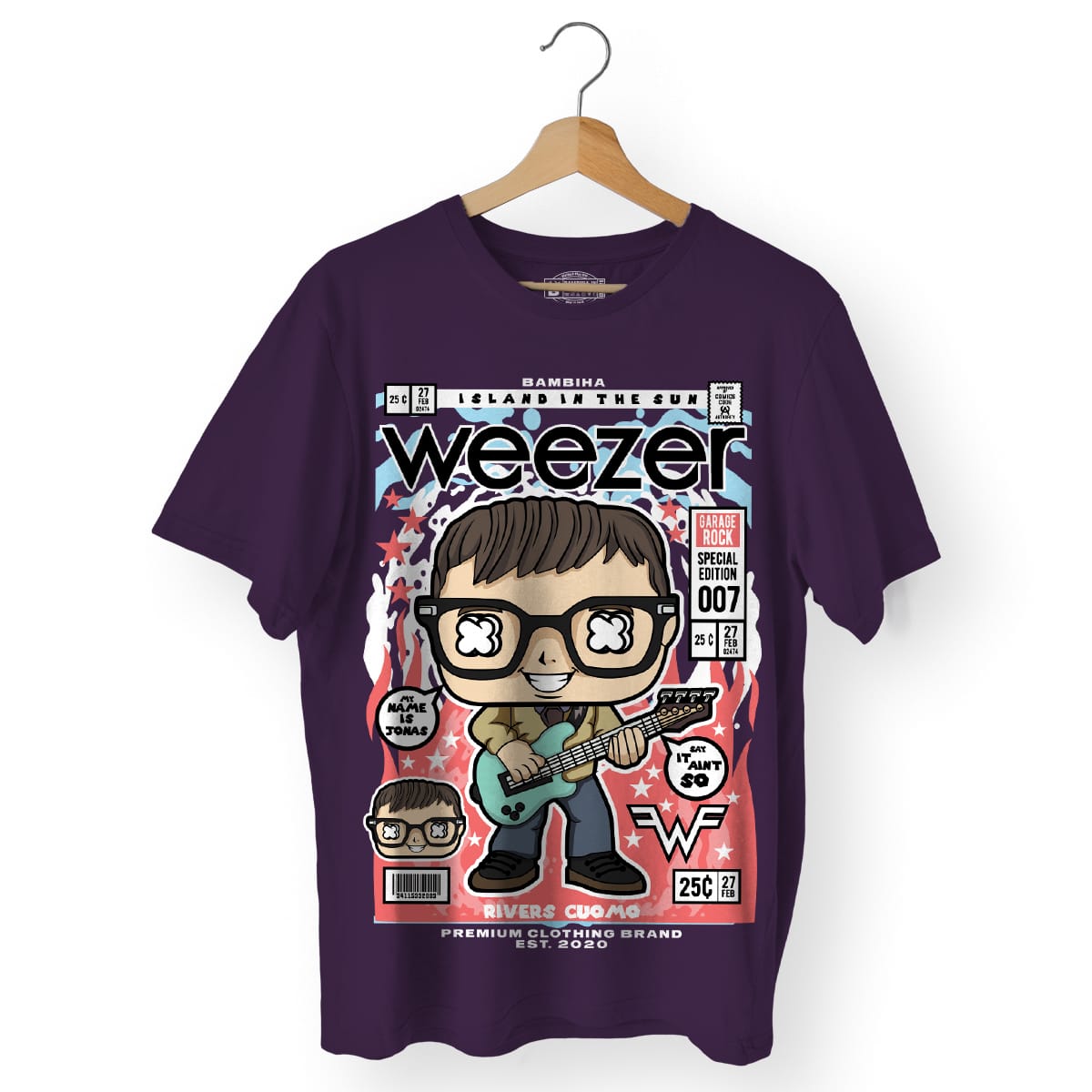 Rivers Cuomo Weezer Cartoon T-Shirt