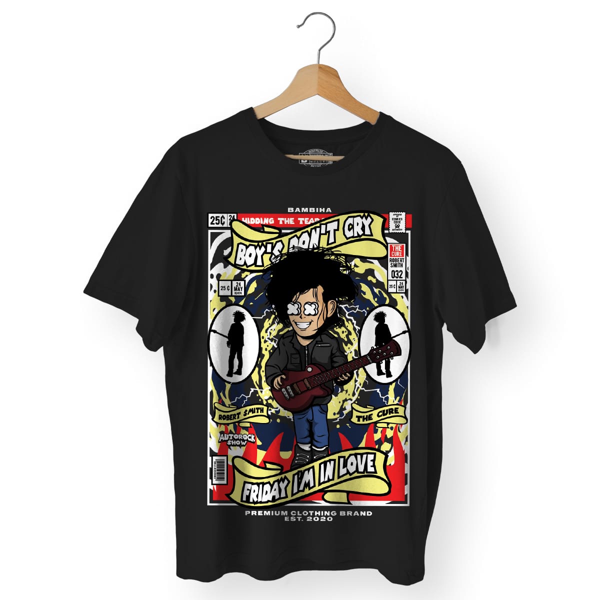 Robert Smith The Cure Cartoon T-Shirt