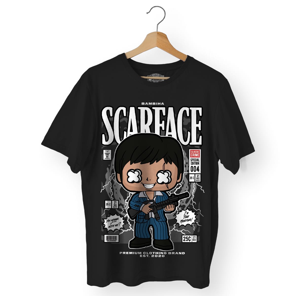 Scarface Tony Montana Cartoon T-Shirt