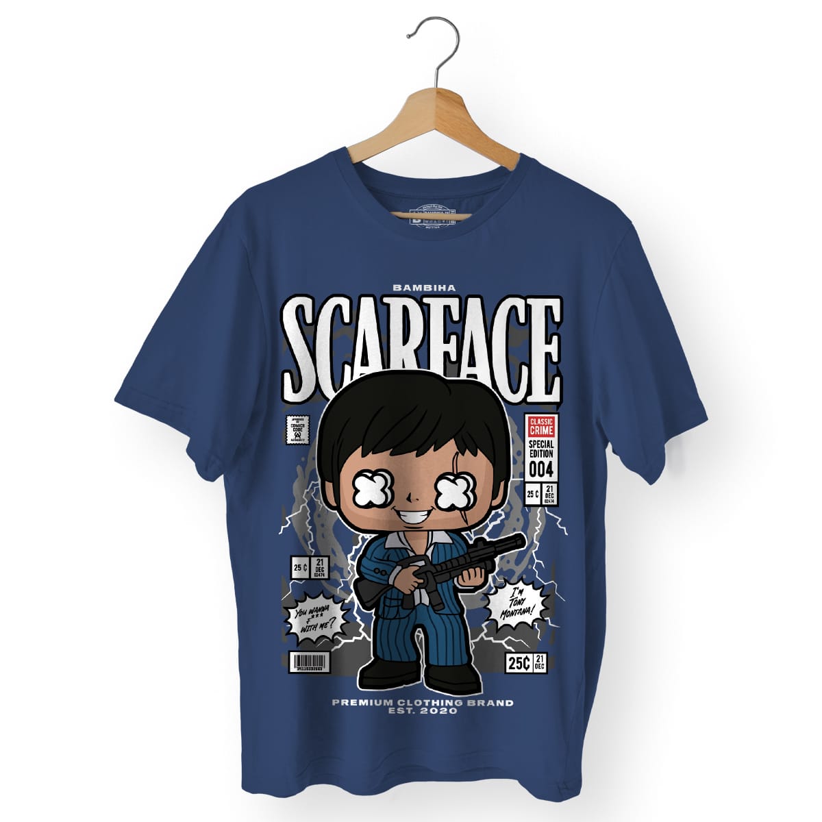 Scarface Tony Montana Cartoon T-Shirt