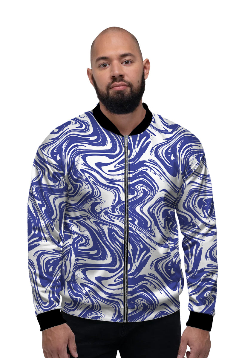 Seamless Blue Bomber Jacket
