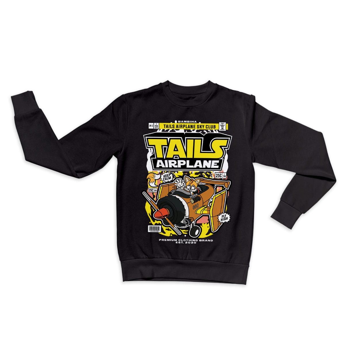 Sonic Tails Airplane Cartoon Sweatshirt