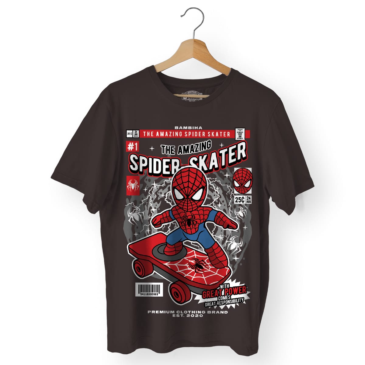 Spiderman Skateboard Cartoon T-Shirt