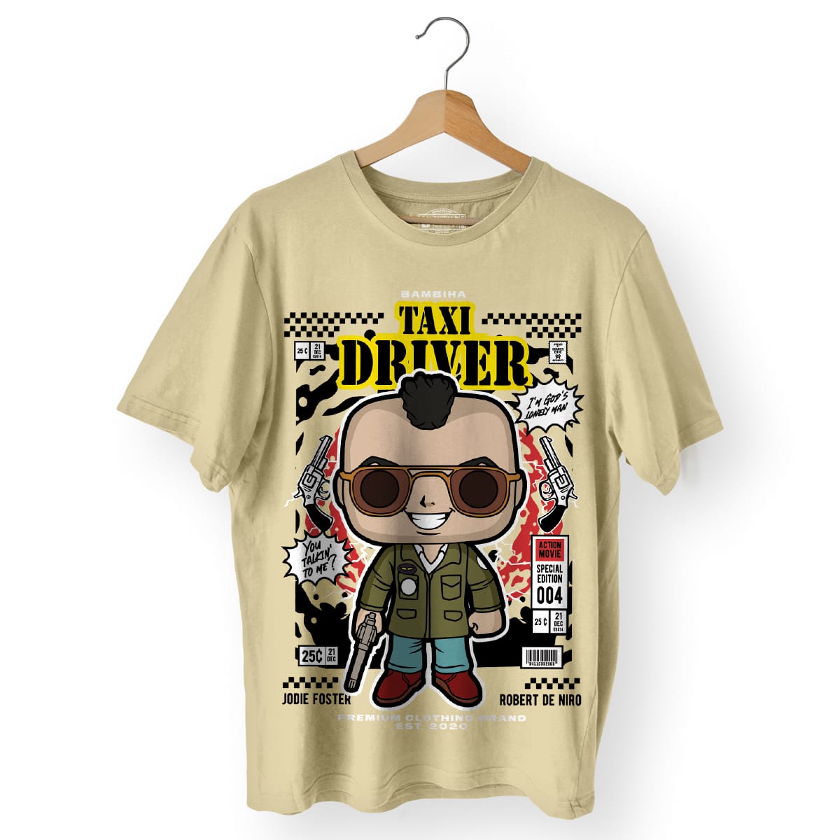 Taxi Driver Robert De Niro Cartoon T-Shirt