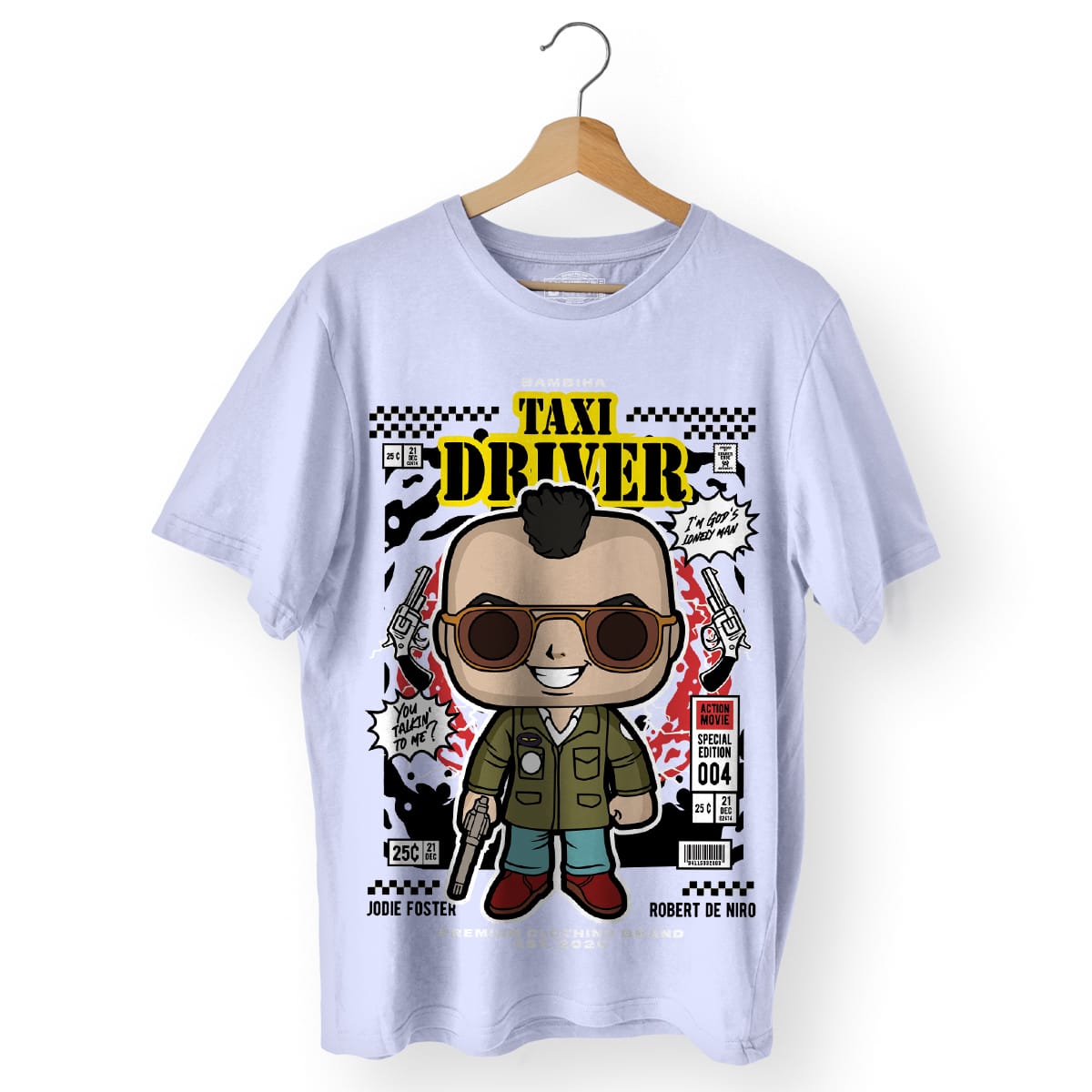 Taxi Driver Robert De Niro Cartoon T-Shirt