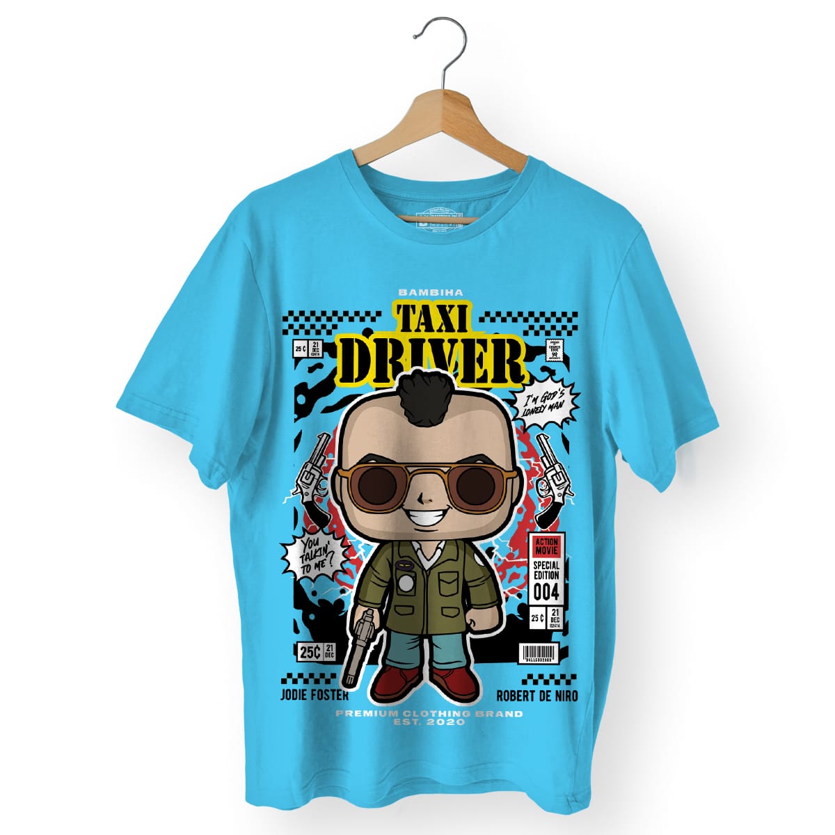 Taxi Driver Robert De Niro Cartoon T-Shirt
