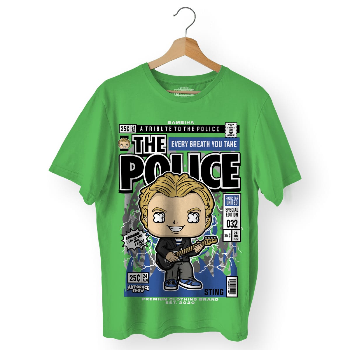 The Police Sting Cartoon T-Shirt