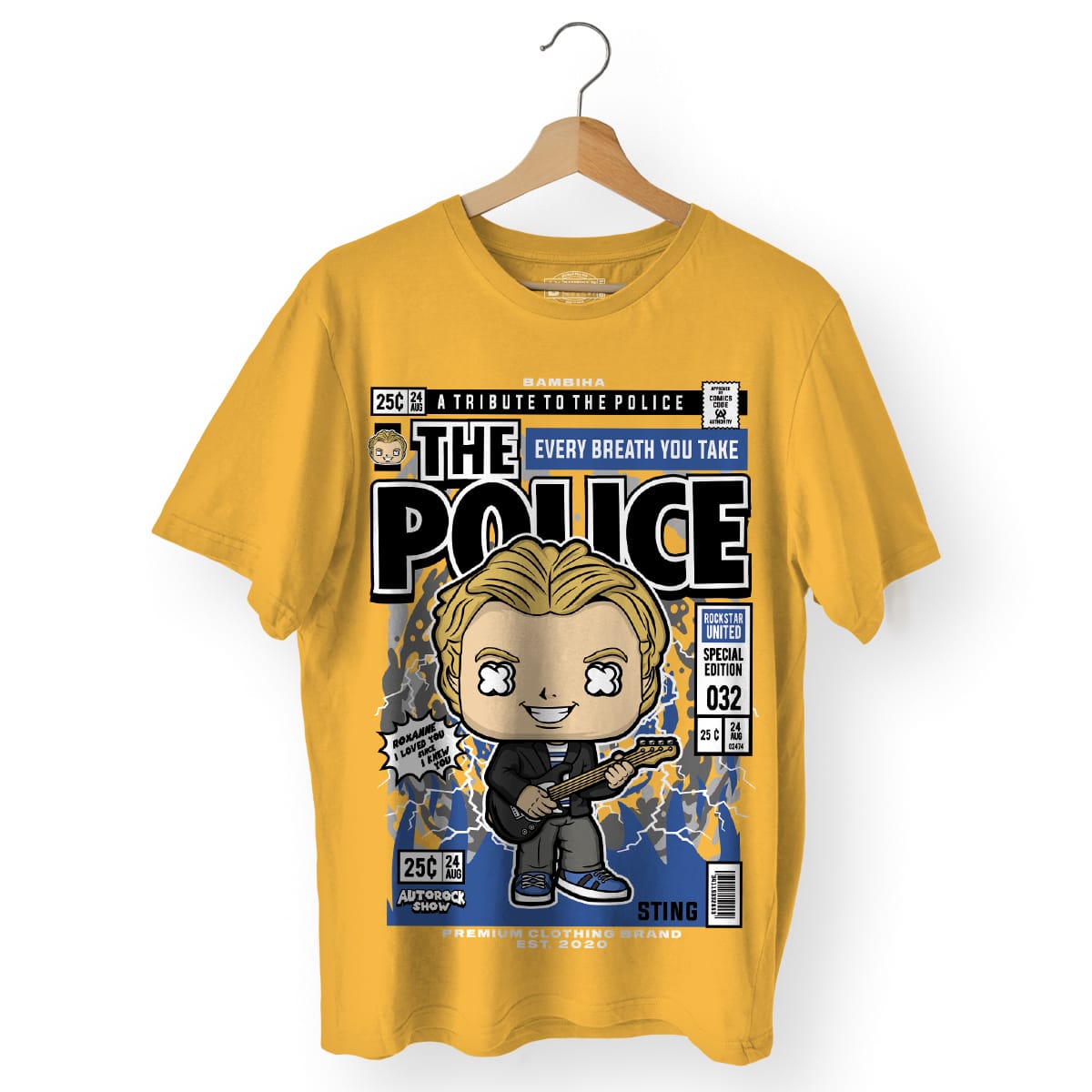 The Police Sting Cartoon T-Shirt