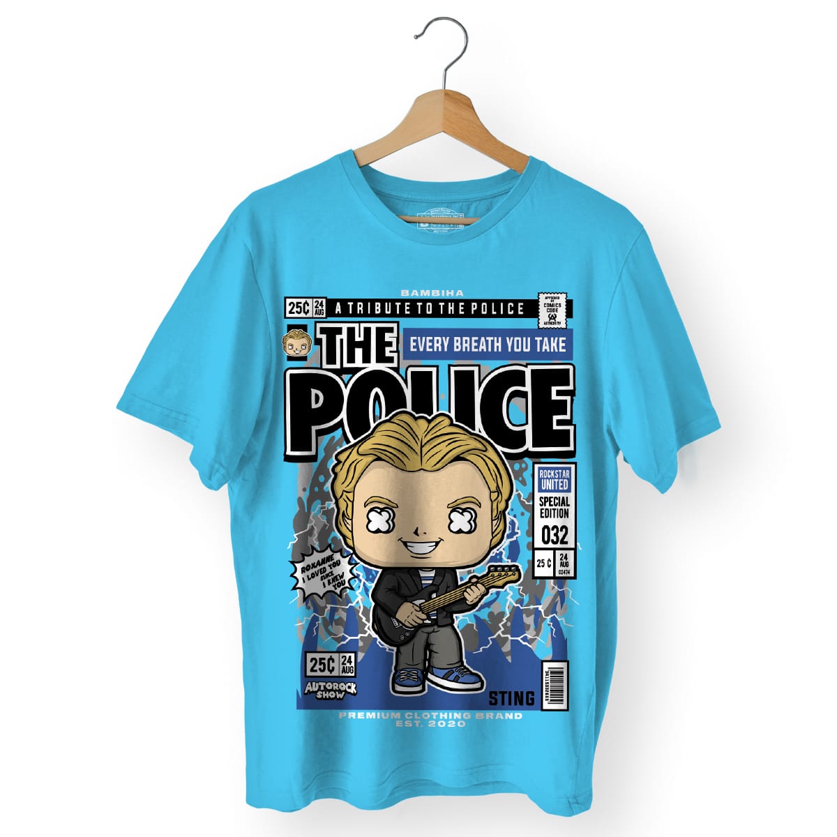 The Police Sting Cartoon T-Shirt