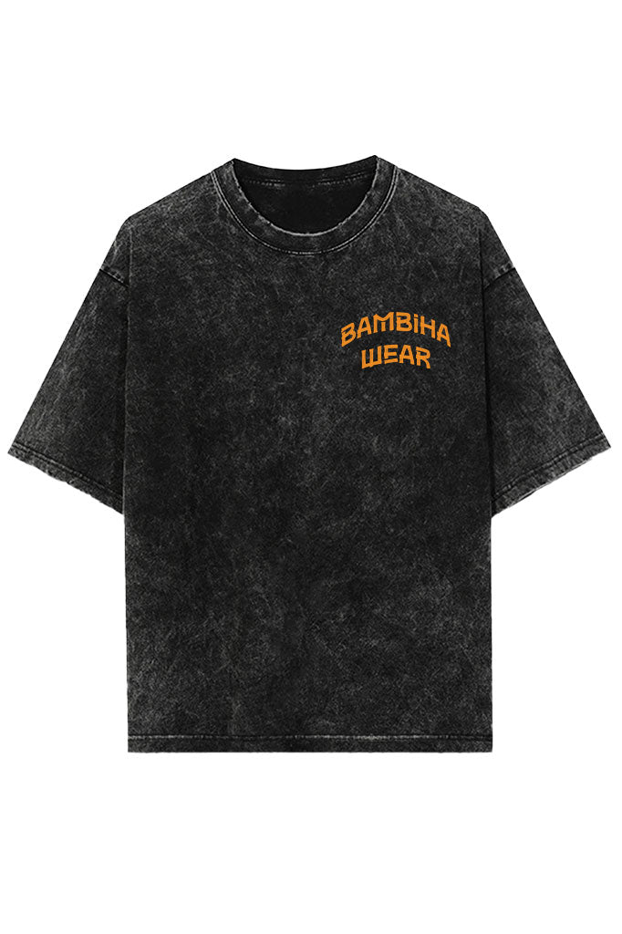 Venom Blossom Acid Wash Oversized T-Shirt