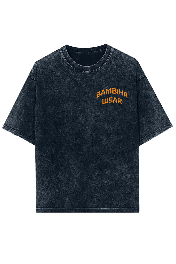 Venom Blossom Acid Wash Oversized T-Shirt