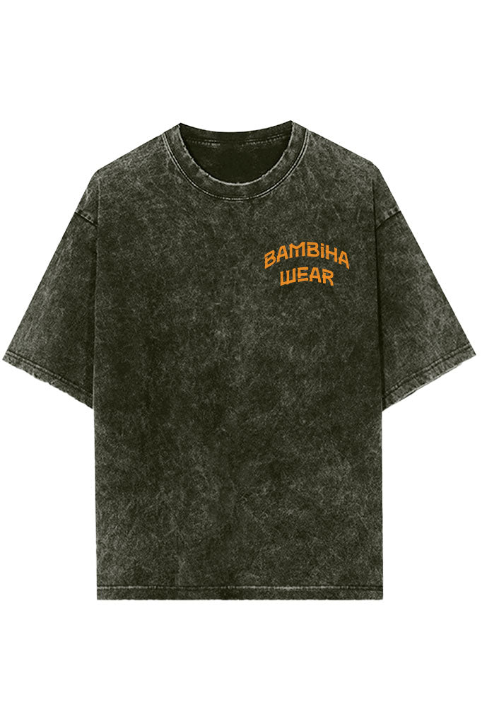 Venom Blossom Acid Wash Oversized T-Shirt