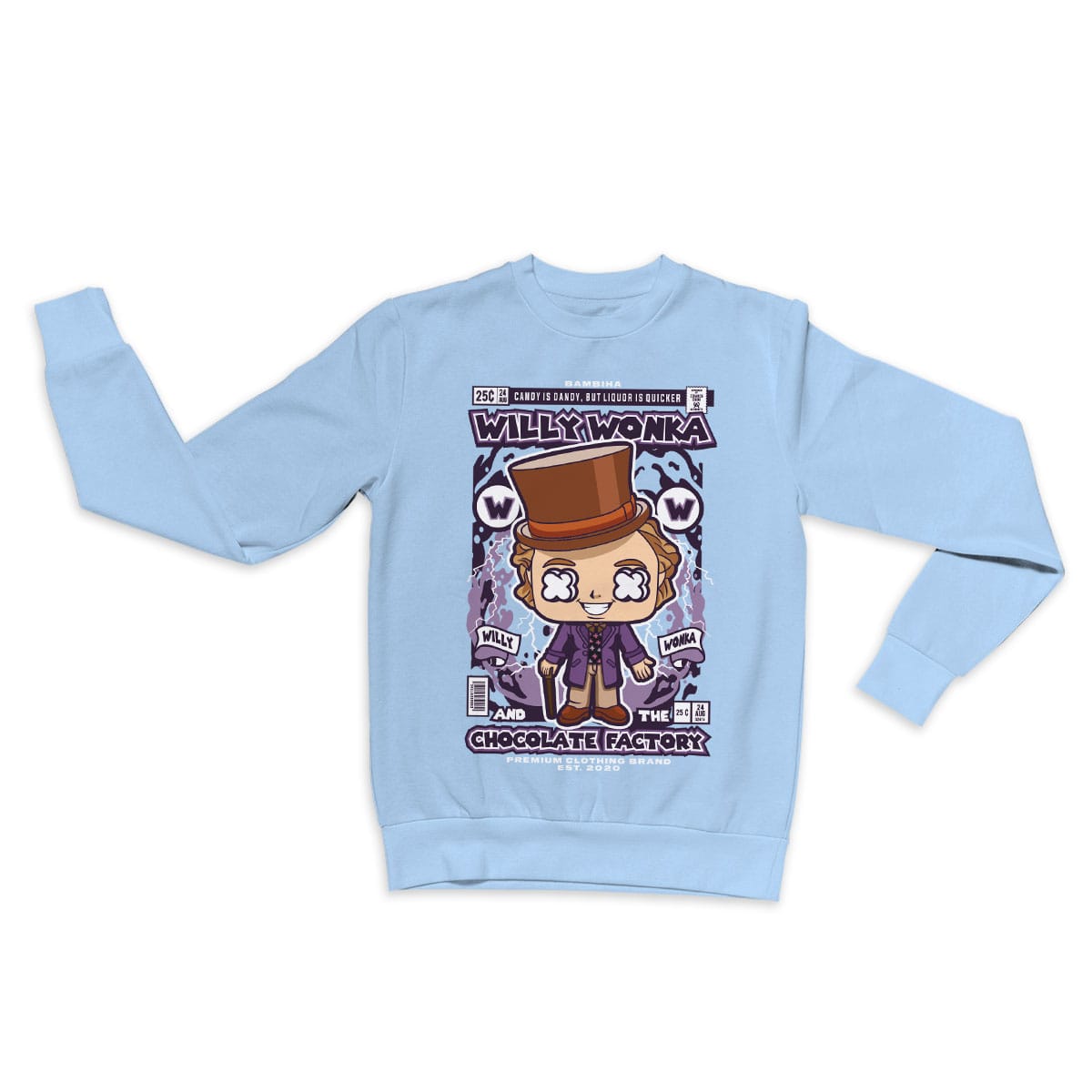 Willy Wonka And The Chocolate Factory Cartoon Sweatshirt